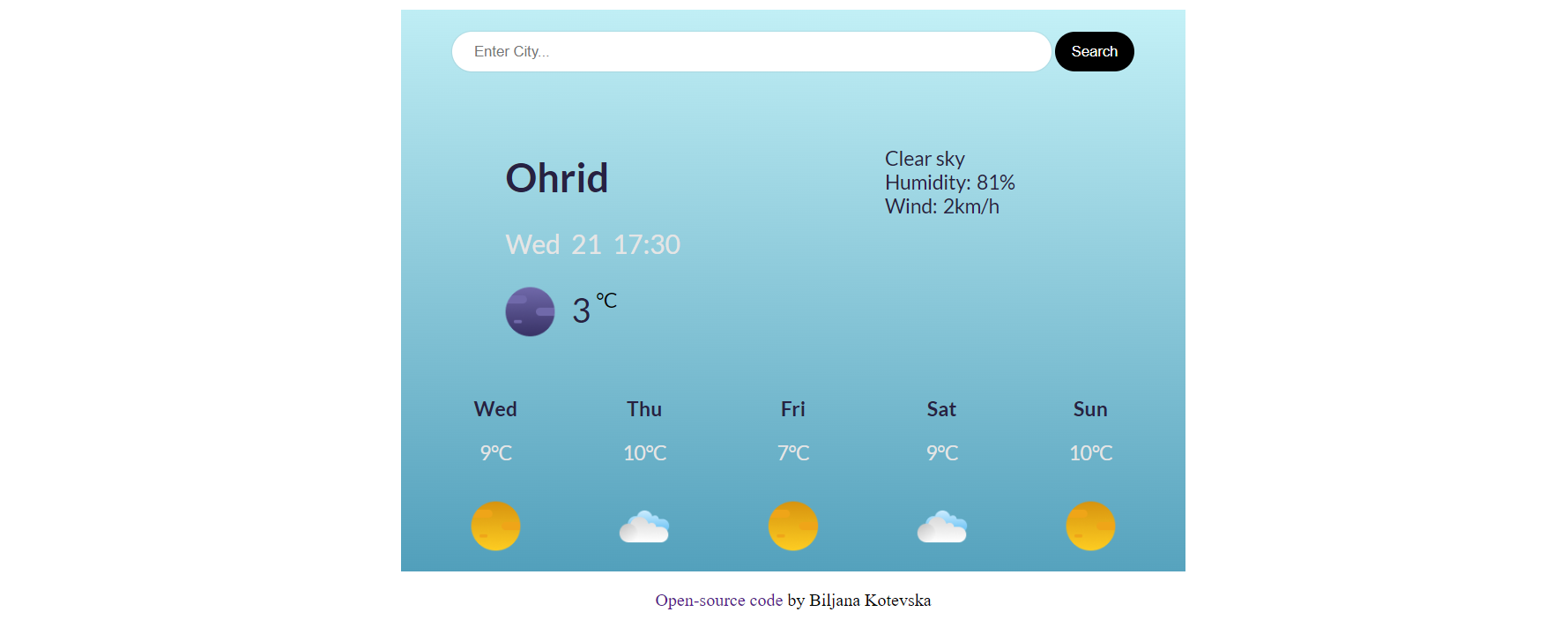 thumbnail image of a weather app